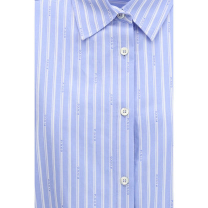 Blue Cotton Pattern Shirt