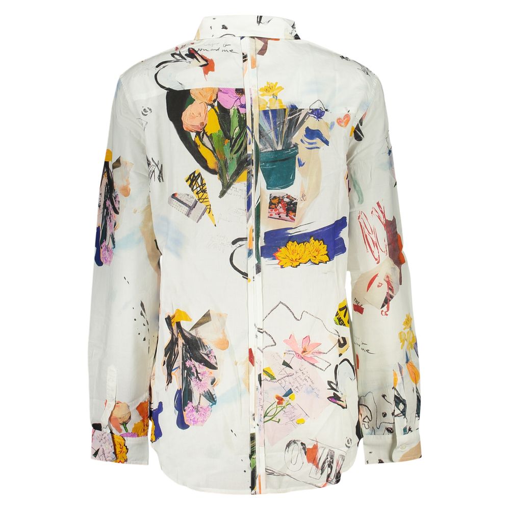White Cotton Women Shirt