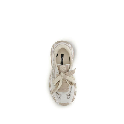 Beige Calf Leather Bos Taurus Low Top Sneakers