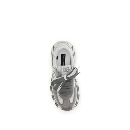 Gray Calf Leather Bos Taurus Athletic Sneakers