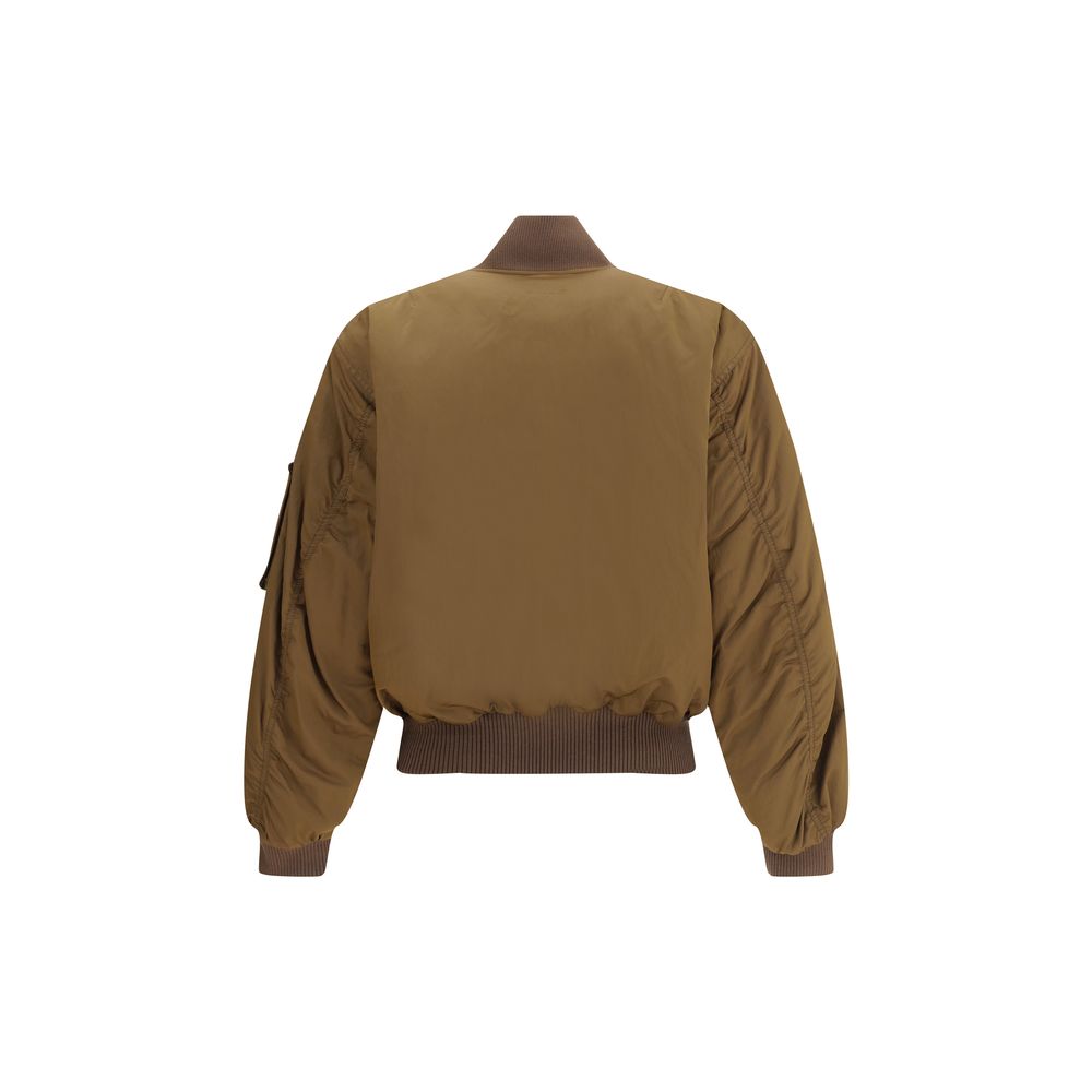 Brown Polyester Bomber