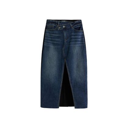 Blue Cotton Long Skirt