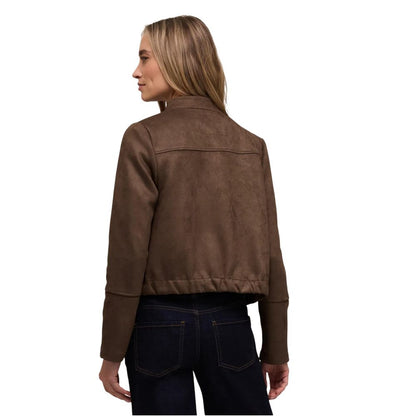 Brown Polyester Bomber