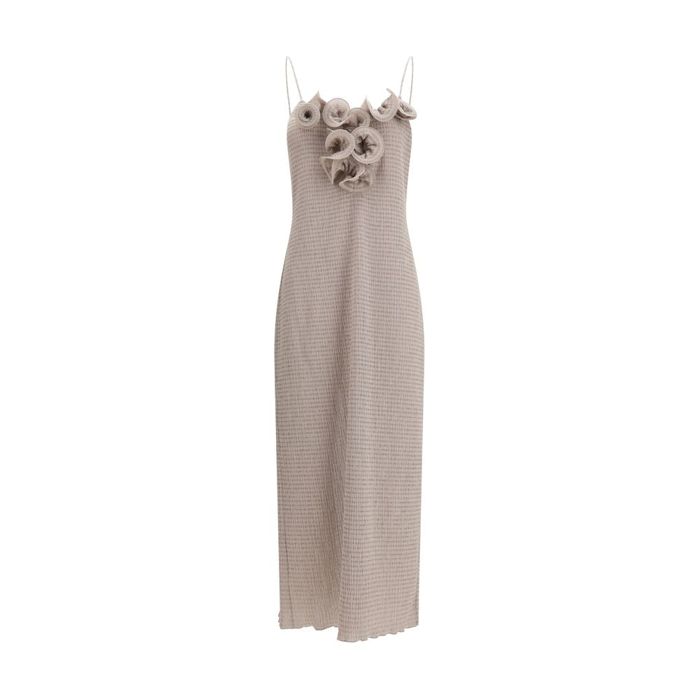 Brown Lyocell Casual Dress