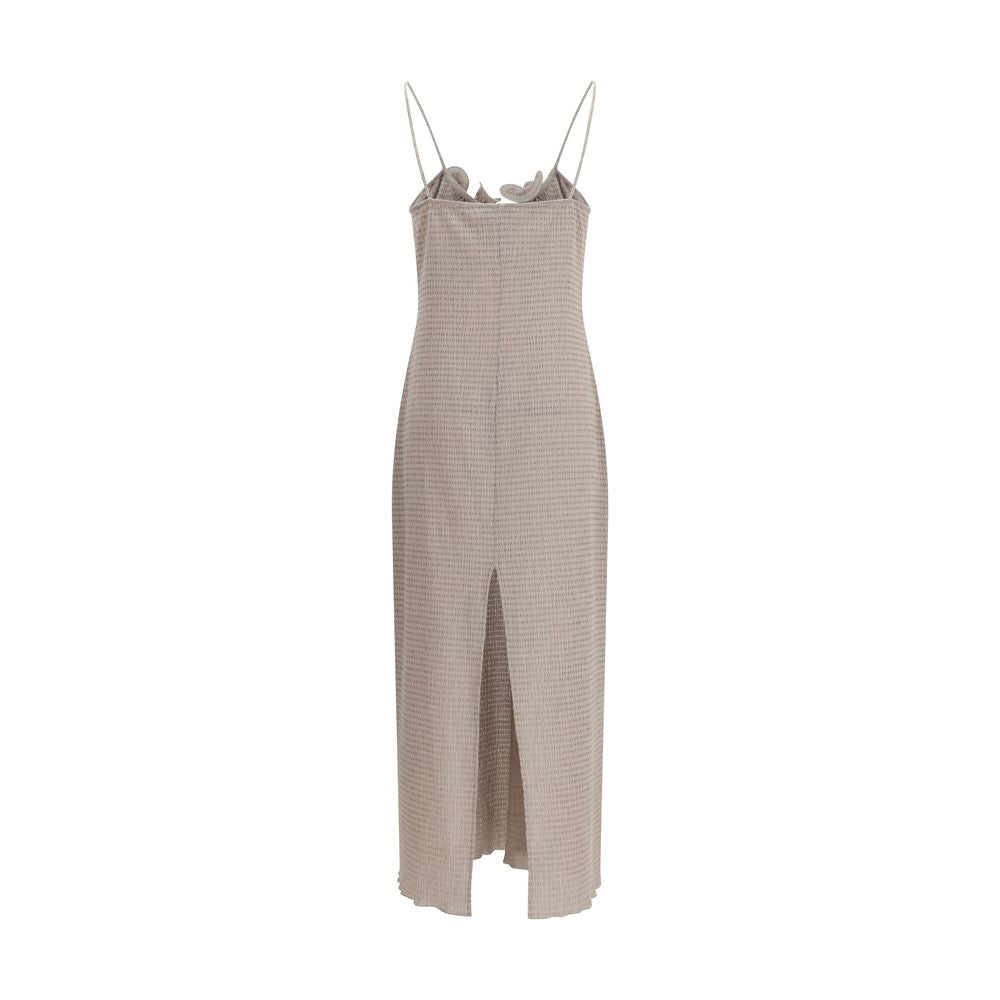 Brown Lyocell Casual Dress