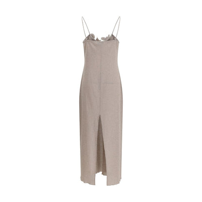 Brown Lyocell Casual Dress