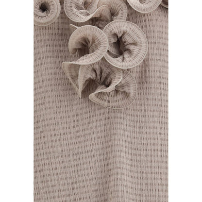 Brown Lyocell Casual Dress