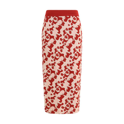 Multicolor Viscose Midi Skirt