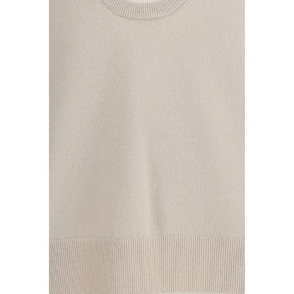 Beige Cashmere Sleeveles Sweater