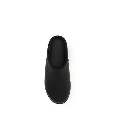 Black Calf Leather Bos Taurus Mules
