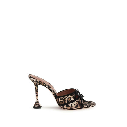 Multicolor Silk Platform Sandals