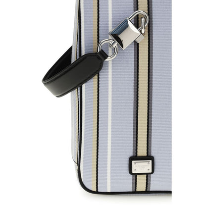 Blue Cotton Handbag