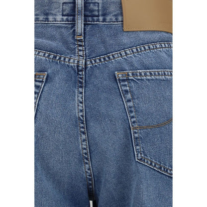 Blue Cotton Relaxed Fit Jeans