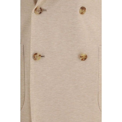 Beige Cotton Blazer