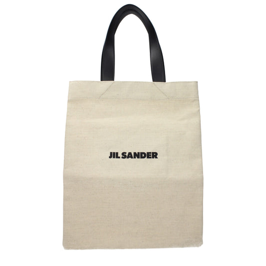 Beige Fabric Handbag