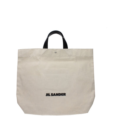 Beige Fabric Handbag