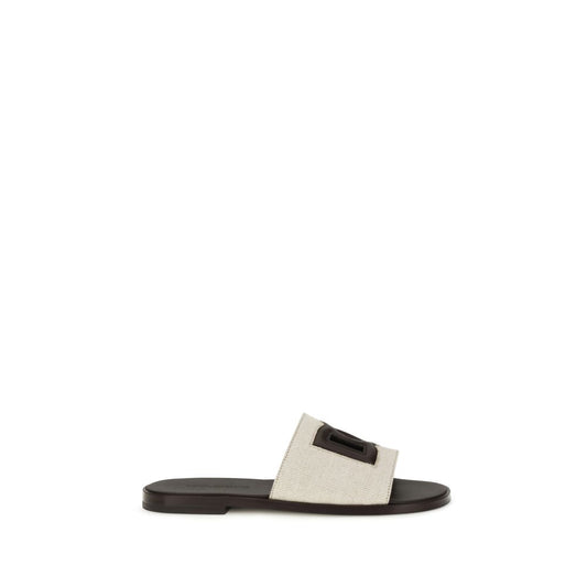 Beige Canvas Sandals