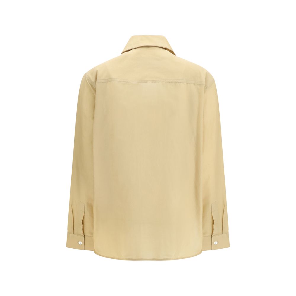 Beige Cotton Pattern Shirt