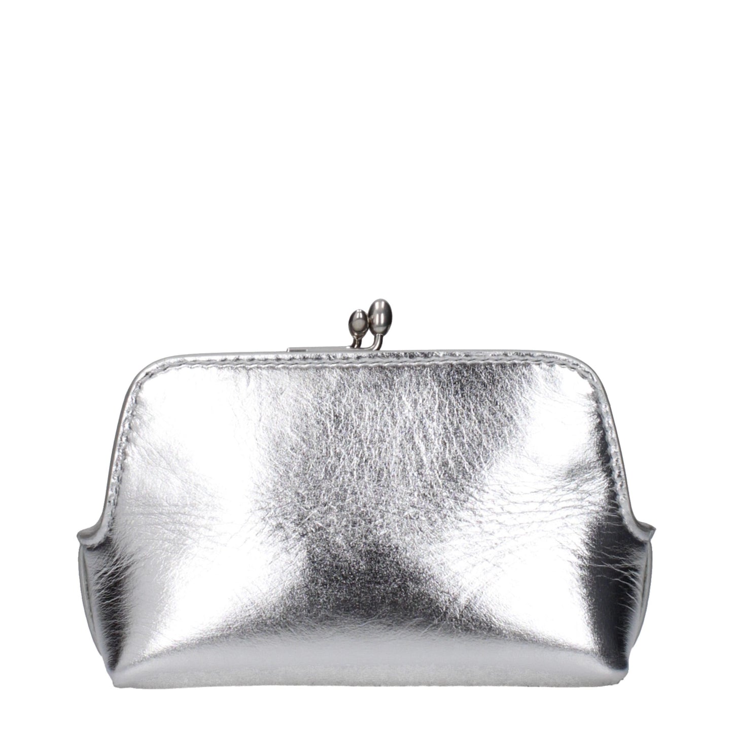 Gray Leather Crossbody Bag