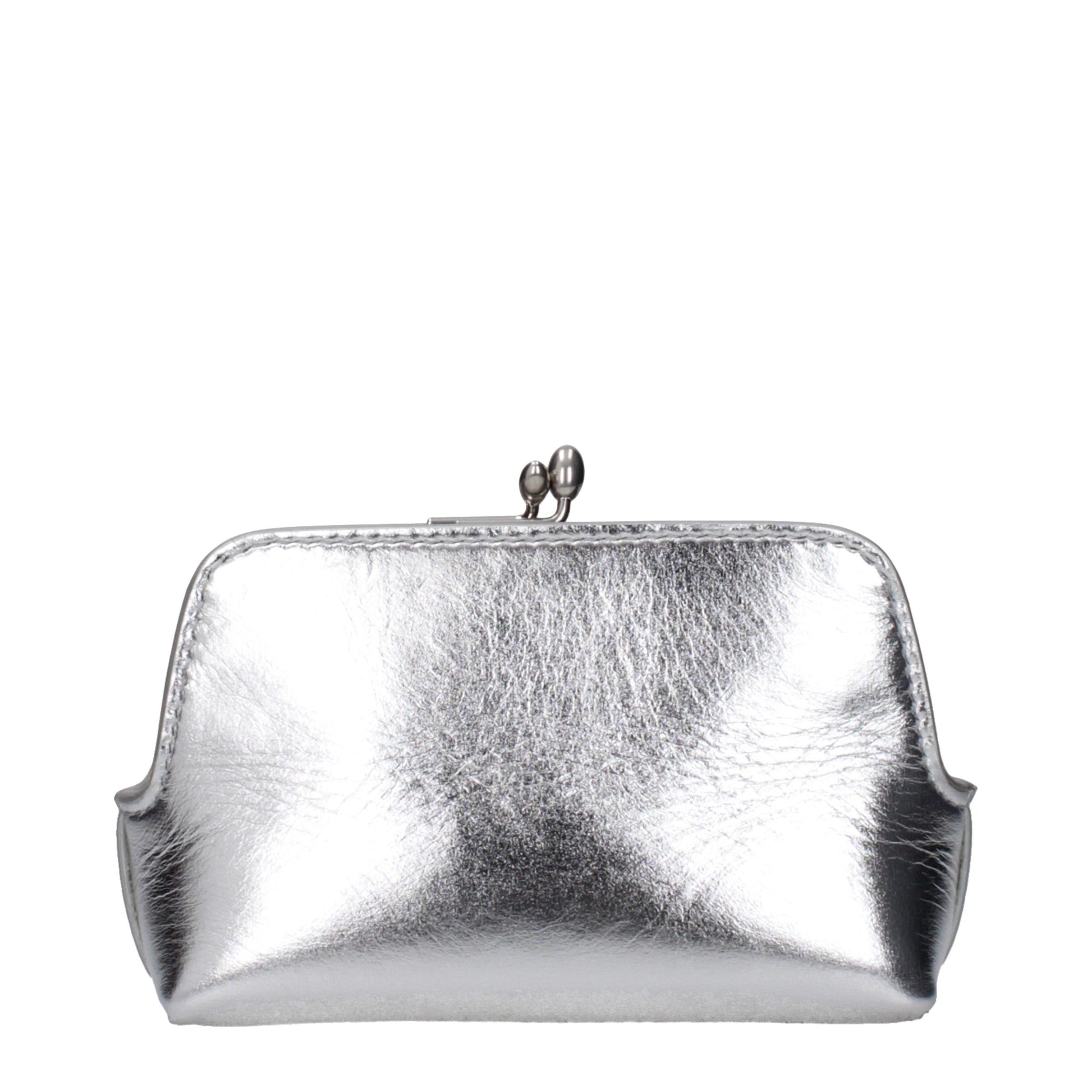 Gray Leather Crossbody Bag