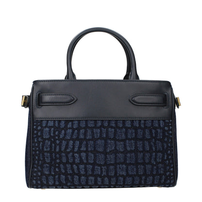 Blue Fabric Handbag