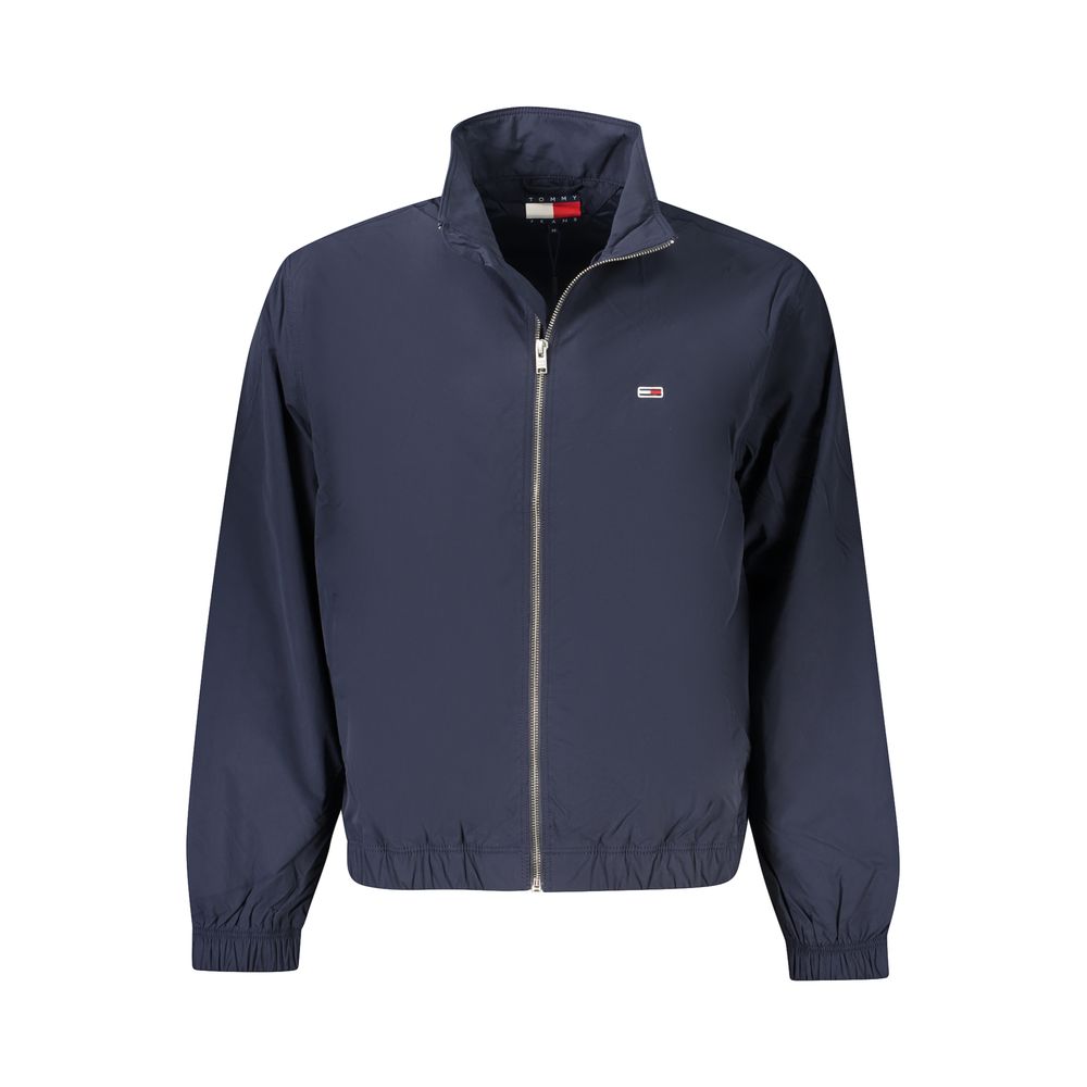 Blue Polyester Men Jacket