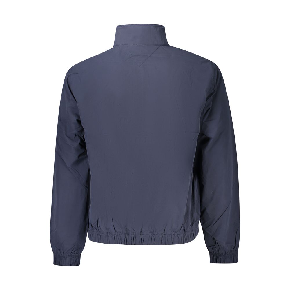 Blue Polyester Men Jacket