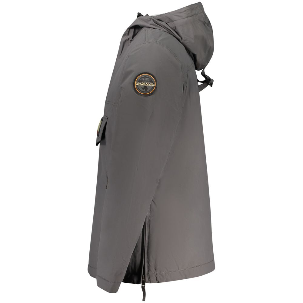Grigio Poliammide Men's Jacket
