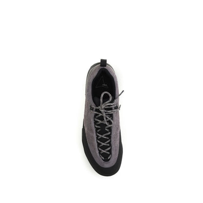 Gray Calf Leather Bos Taurus Athletic Sneakers