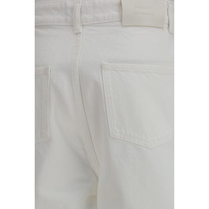 White Cotton Bermuda Shorts