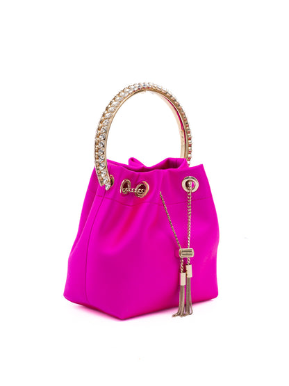 Fuchsia Bon Bon Satin Bucket