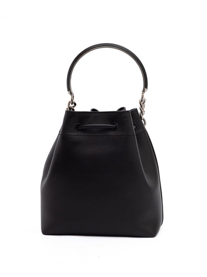 Black Bon Bon Leather Bucket