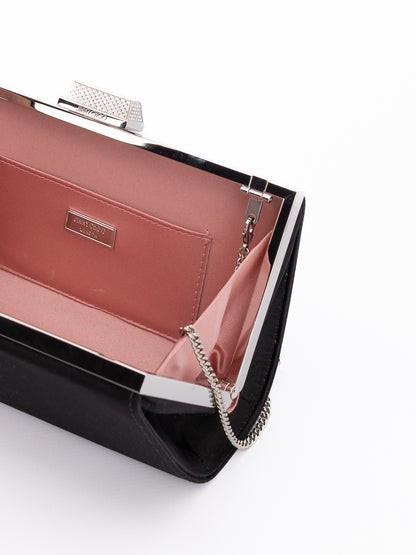Black Satin Crossbody Bag