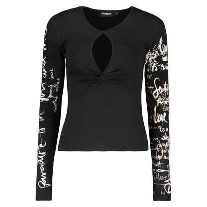 Black Cotton Women Sweater