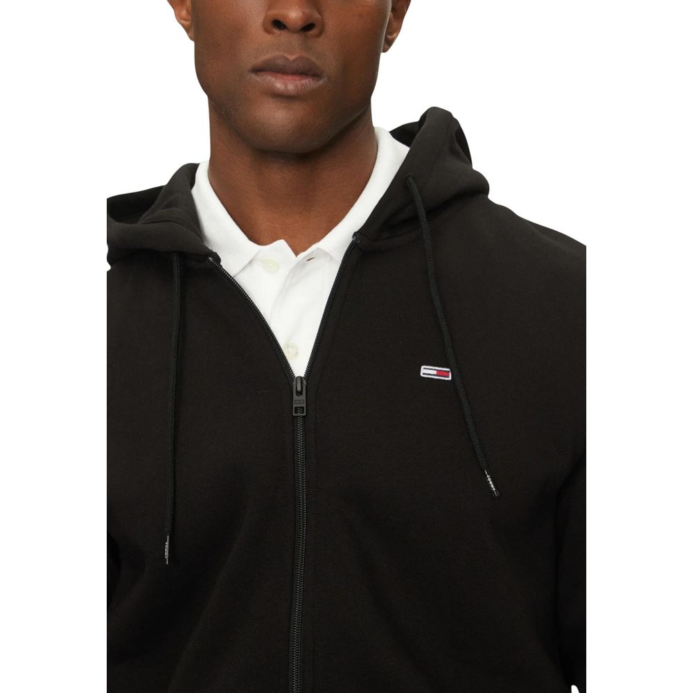 Black Cotton Hoodie