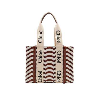Beige Linen Tote Bag