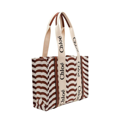 Beige Linen Tote Bag