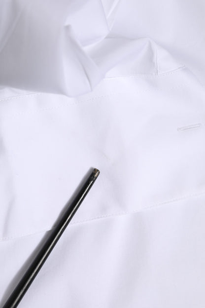 White Cotton GOLD Long Sleeves Formal Shirt