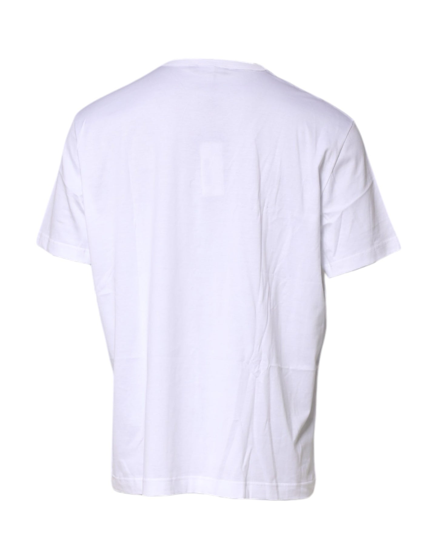 White Cotton Heraldic DG Crest Patch T-shirt