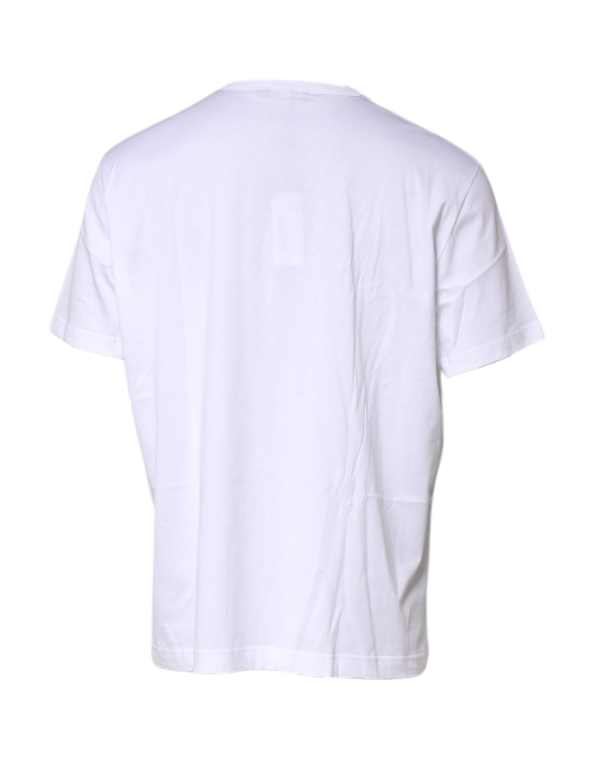 White Cotton Heraldic DG Crest Patch T-shirt