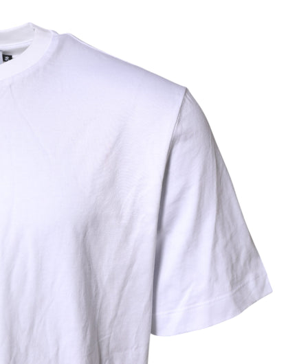 White Cotton DG Logo Embroidery Men  T-shirt