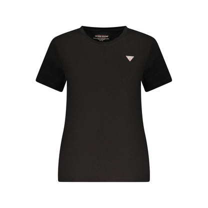 Black Cotton Women T-Shirt