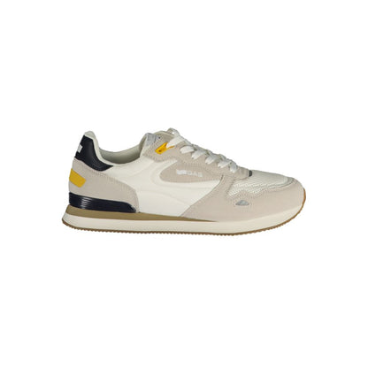 White Polyester Men Sneaker