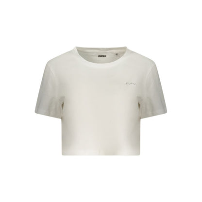 White Cotton Women T-Shirt