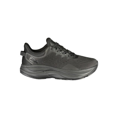 Black Polyester Men Sneaker