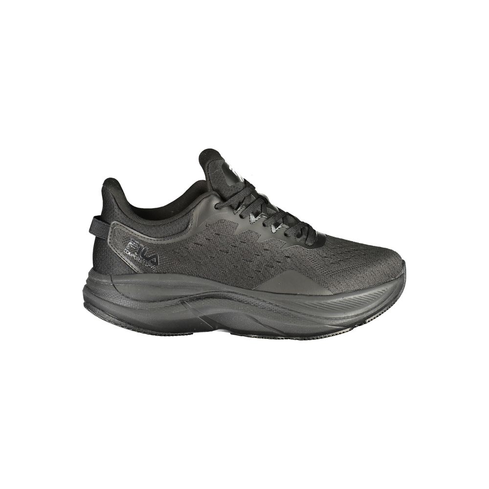 Black Polyester Women Sneaker