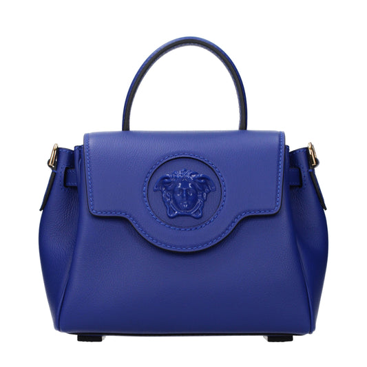 Blue Leather Handbag