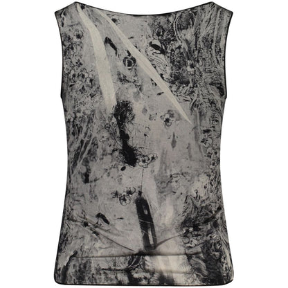 Black Viscosa Women Tank Top