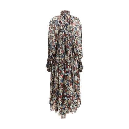 Multicolor Silk Casual Dress