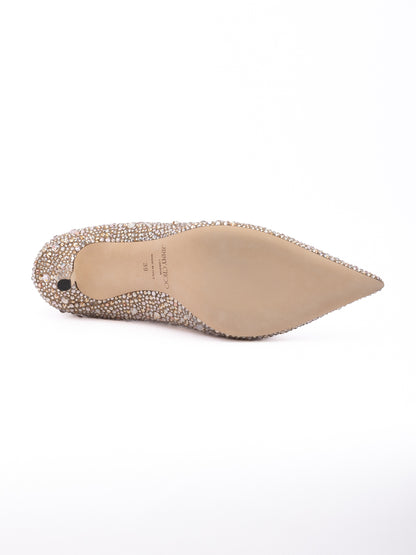 Light Bronze Crystal Love 85 Pumps
